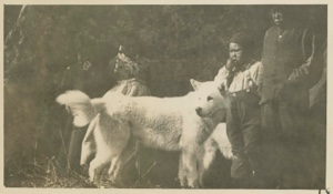 Image: Eskimo [Inuit] family with wolf-like dog